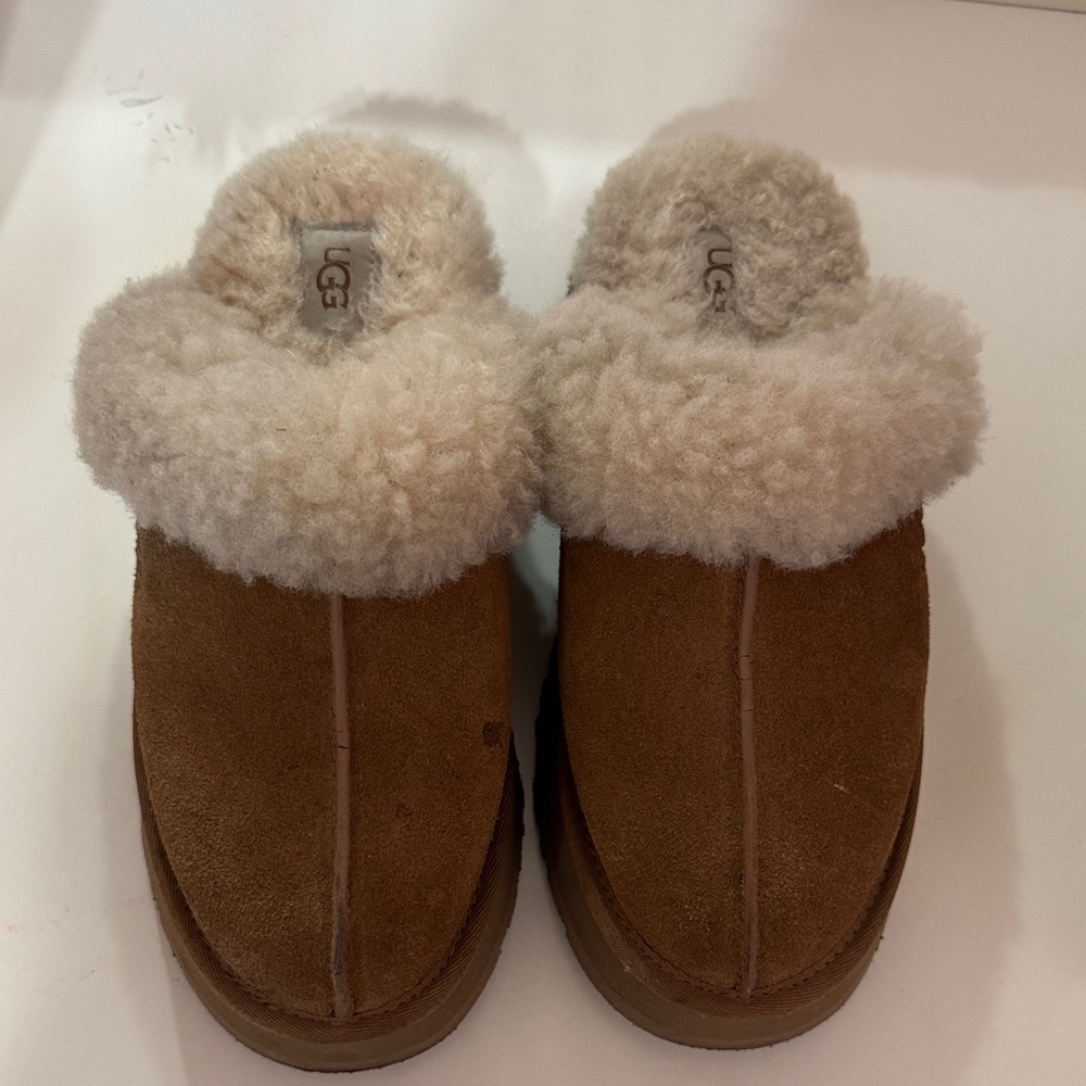 UGG Tan platform Slip-Ons